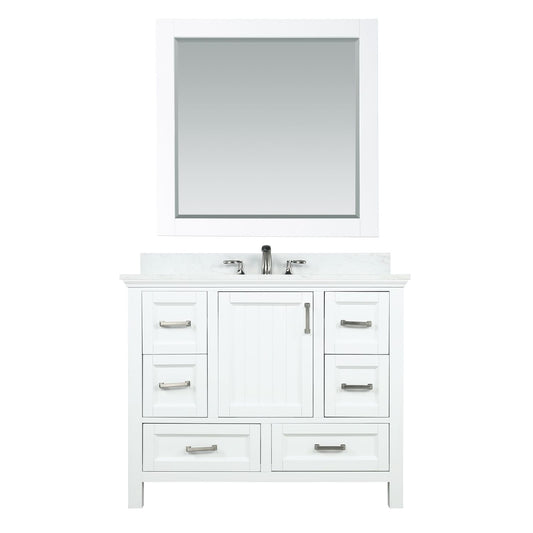 Altair Isla 42" Single Bathroom Vanity Set Countertop with Mirror - Luxe Bathroom Vanities