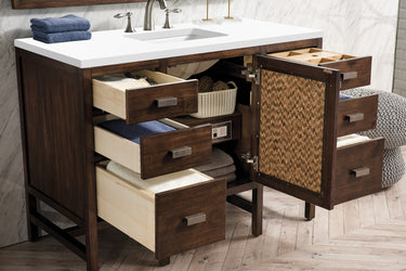 James Martin Addison 48" Single Vanity Cabinet with 3 CM Countertop - Luxe Bathroom Vanities