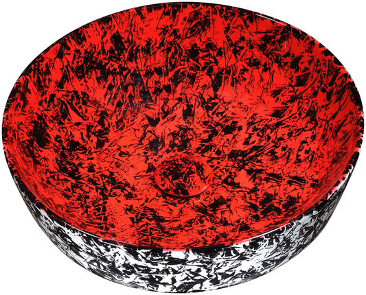 Marbled Series Ceramic Vessel Sink in Marbled Rose Finish - Luxe Bathroom Vanities