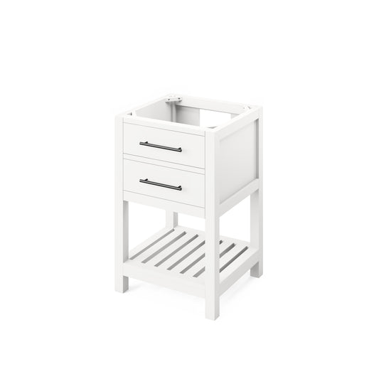 Hardware Resources Jeffrey Alexander 24" Wavecrest Vanity, undermount rectangle bowl - Luxe Bathroom Vanities