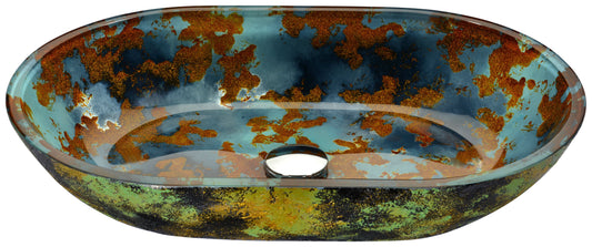 Voce Series Vessel Sink in Impasto Blue - Luxe Bathroom Vanities