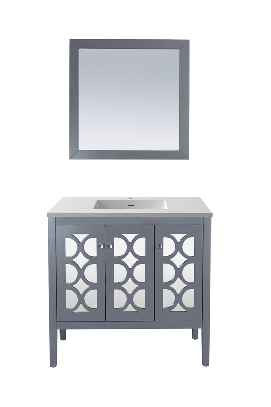Mediterraneo - 36 - Cabinet with VIVA Stone Solid Surface Countertop - Luxe Bathroom Vanities Luxury Bathroom Fixtures Bathroom Furniture