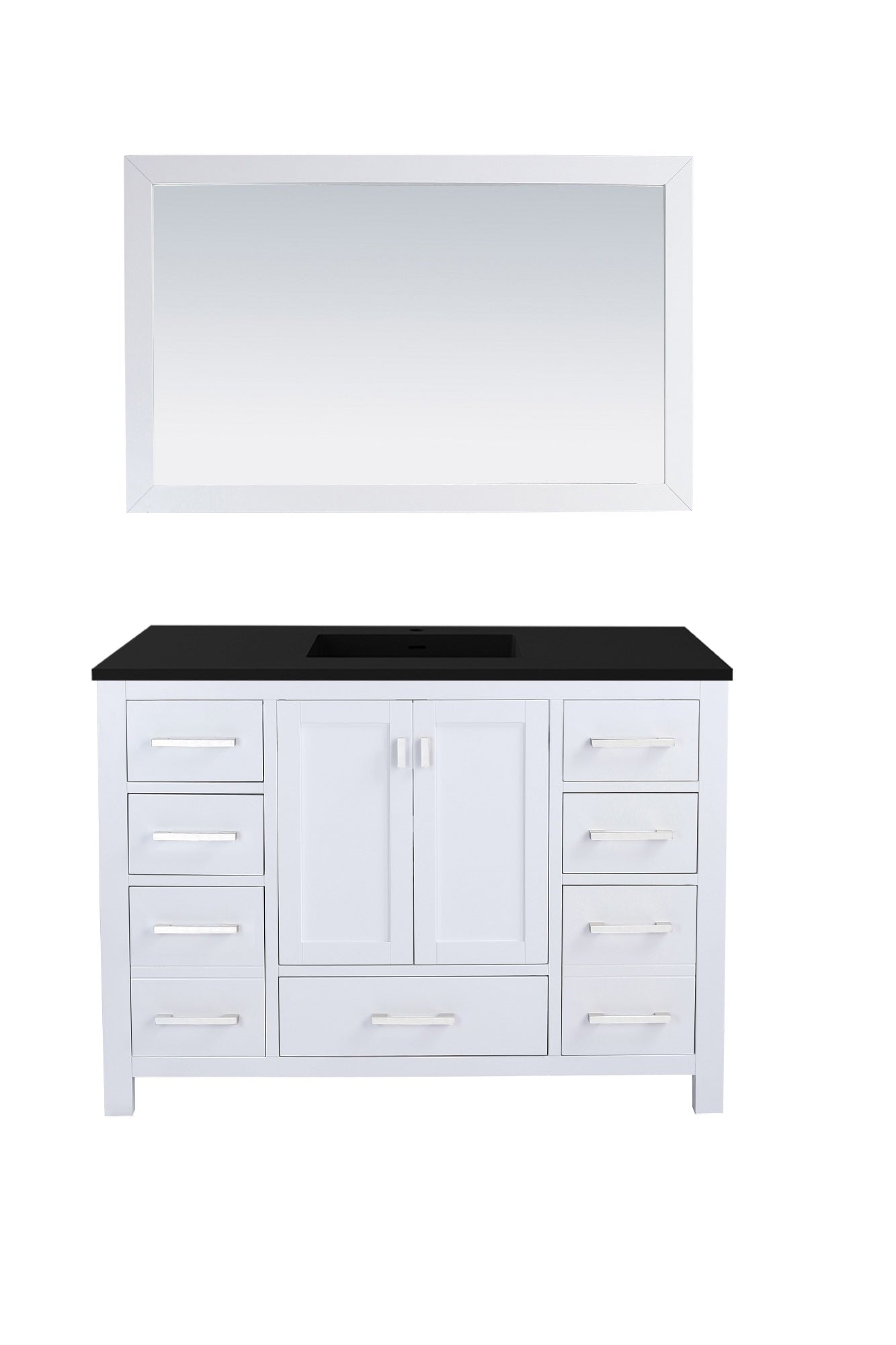 Wilson 48 - Cabinet with VIVA Stone Solid Surface Countertop - Luxe Bathroom Vanities Luxury Bathroom Fixtures Bathroom Furniture
