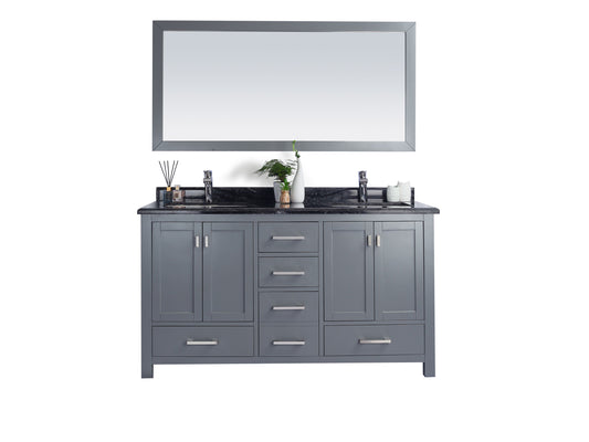 Wilson 60 - Cabinet with Countertop - Luxe Bathroom Vanities Luxury Bathroom Fixtures Bathroom Furniture