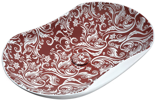 Fleur Ecarlate Ceramic Vessel Sink in Crimson Finish - Luxe Bathroom Vanities