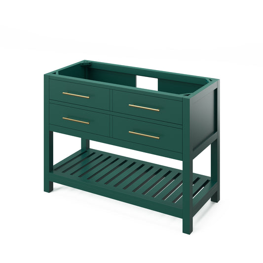 Hardware Resources Jeffrey Alexander 48" Wavecrest Vanity, undermount rectangle bowl - Luxe Bathroom Vanities
