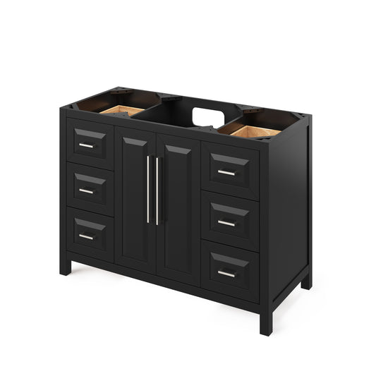 Hardware Resources Jeffrey Alexander 48" Cade Vanity, undermount rectangle bowl - Luxe Bathroom Vanities