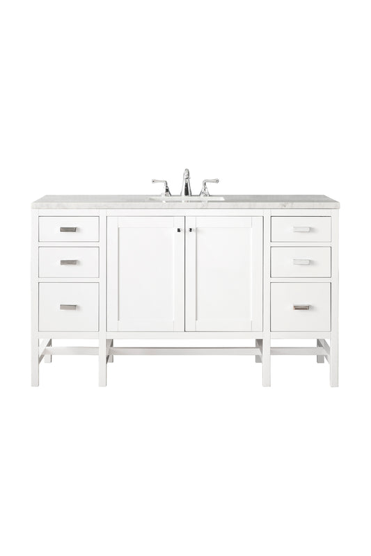 James Martin Addison 60" Single Vanity Cabinet with 3 CM Countertop - Luxe Bathroom Vanities