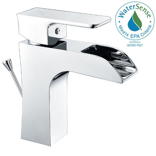 Forza Series Single Hole Single-Handle Low-Arc Bathroom Faucet - Luxe Bathroom Vanities