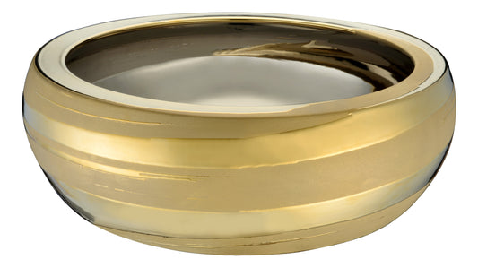 Regalia Series Vessel Sink in Smoothed Gold - Luxe Bathroom Vanities