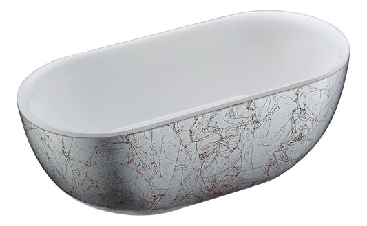 Knight Series 6 ft. Freestanding Bathtub in Crimson Snow - Luxe Bathroom Vanities Luxury Bathroom Fixtures Bathroom Furniture