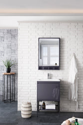 James Martin Milan 23.6" Single Vanity Cabinet with Countertop and Metal Base - Luxe Bathroom Vanities