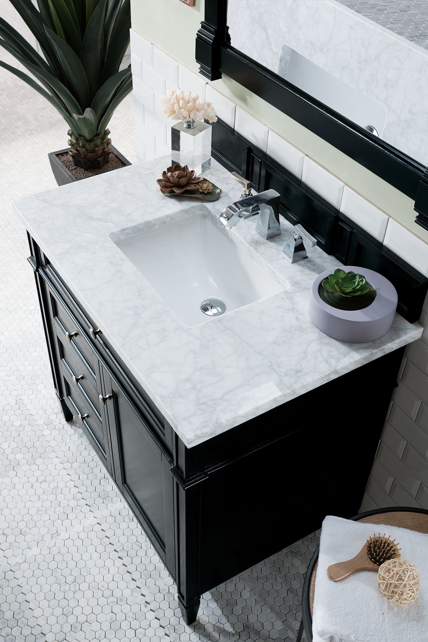 James Martin Brittany 36" Single Vanity with 3 Countertop