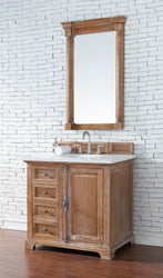 James Martin Providence 36" Single Vanity, Driftwood with 3 CM Top - Luxe Bathroom Vanities