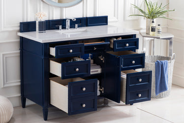 James Martin Brittany 48" Single Vanity with 3 CM Countertop & FreePower Wireless Charger