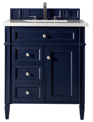 James Martin Brittany 30" Single Vanity with 3 CM Countertop
