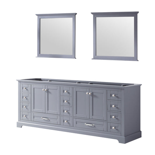 Lexora Collection Dukes 84 inch Double Bath Vanity and 34 inch Mirrors - Luxe Bathroom Vanities
