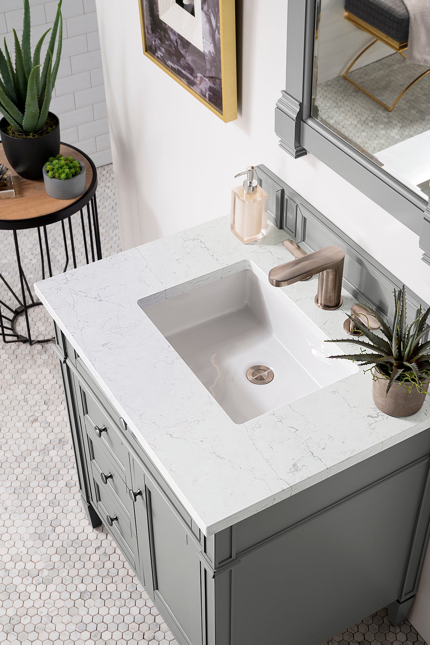 James Martin Brittany 30" Single Vanity with 3 CM Countertop