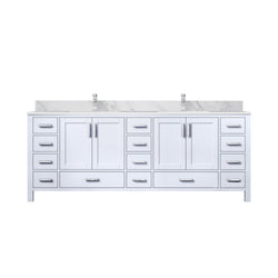 Lexora Collection Jacques 84 inch Double Bath Vanity, Top, and Faucet Set - Luxe Bathroom Vanities