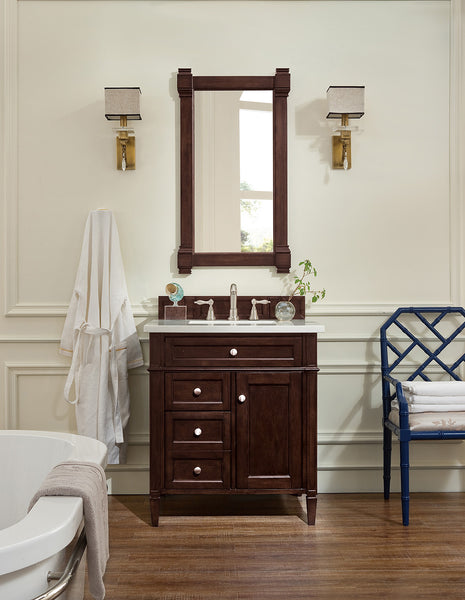 James Martin Brittany 30" Single Vanity with 3 CM Countertop