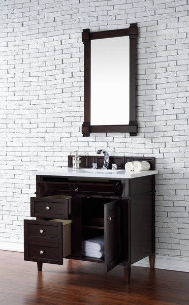 James Martin Brittany 36" Single Vanity with 3 Countertop