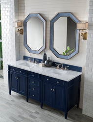James Martin Brittany 72" Double Vanity with 3 CM Countertop