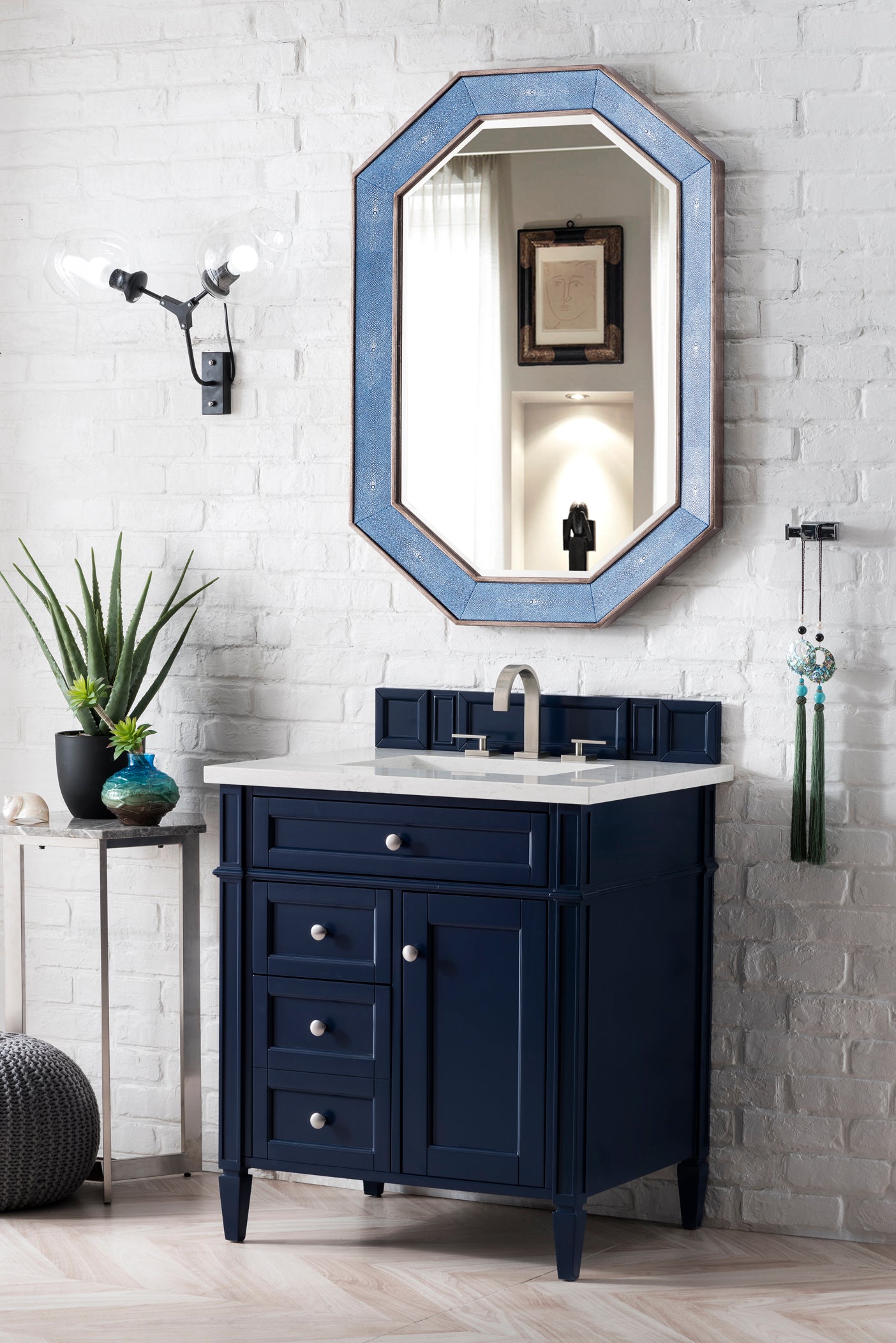 James Martin Brittany 30" Single Vanity with 3 CM Countertop