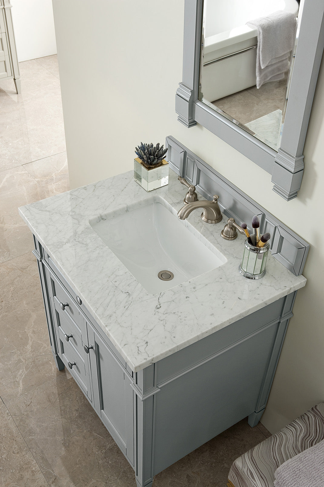 James Martin Brittany 30" Single Vanity with 3 CM Countertop