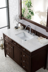 James Martin Brittany 48" Single Vanity with 3 CM Countertop & FreePower Wireless Charger