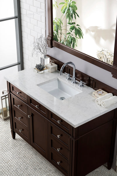 James Martin Brittany 48" Single Vanity with 3 CM Countertop & FreePower Wireless Charger