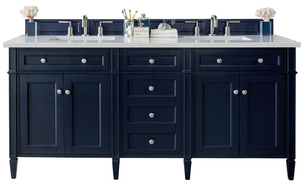 James Martin Brittany 72" Double Vanity with 3 CM Countertop