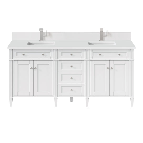 James Martin Brittany 72" Double Vanity W/ 3CM Countertop