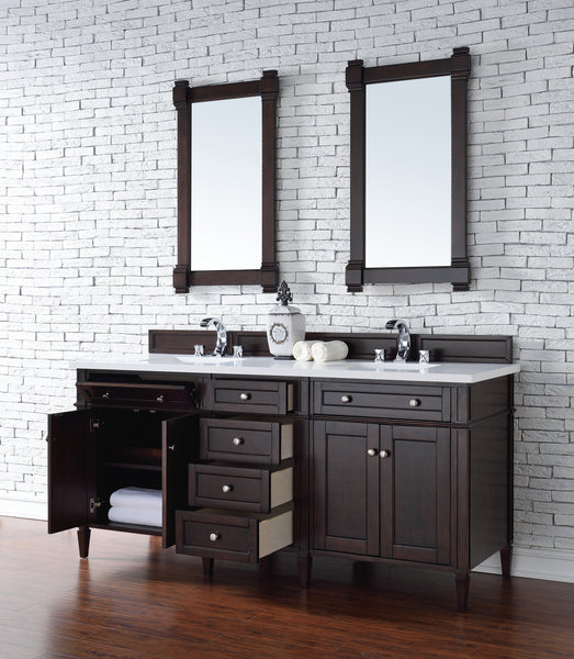 James Martin Brittany 72" Double Vanity with 3 CM Countertop