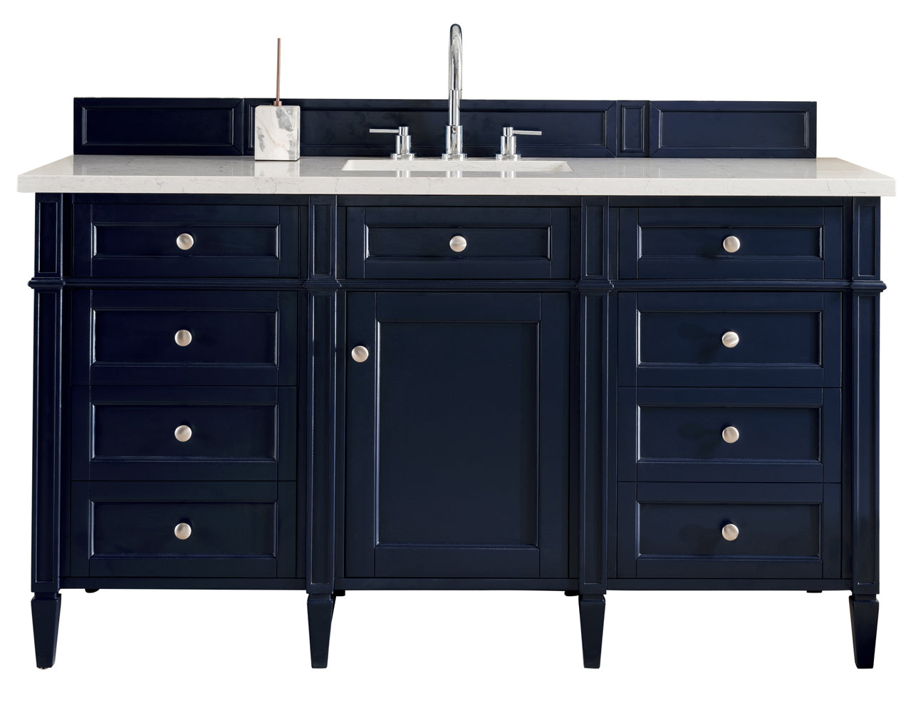 James Martin Brittany 60" Single Vanity with 3 CM Countertop & FreePower Wireless Charger
