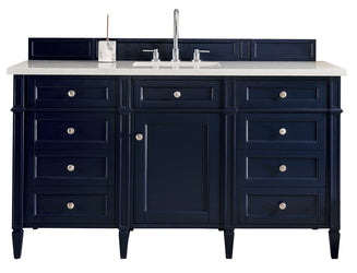 James Martin Brittany 60" Single Vanity with 3 CM Countertop & FreePower Wireless Charger