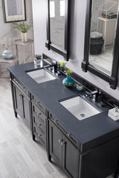 James Martin Brittany 72" Double Vanity with 3 CM Countertop