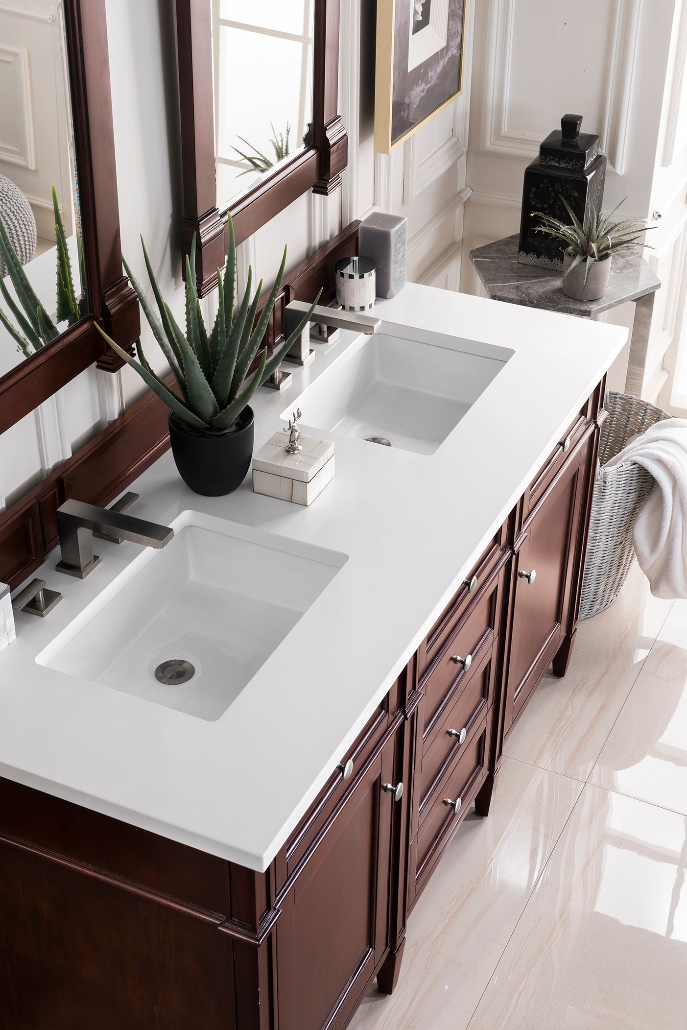 James Martin Brittany 60" Double Vanity with 3 CM Countertop