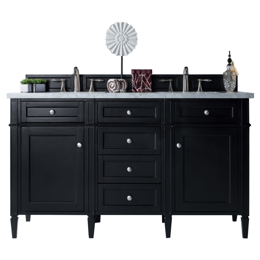 James Martin Brittany 60" Double Vanity with 3 CM Countertop & FreePower Wireless Charger