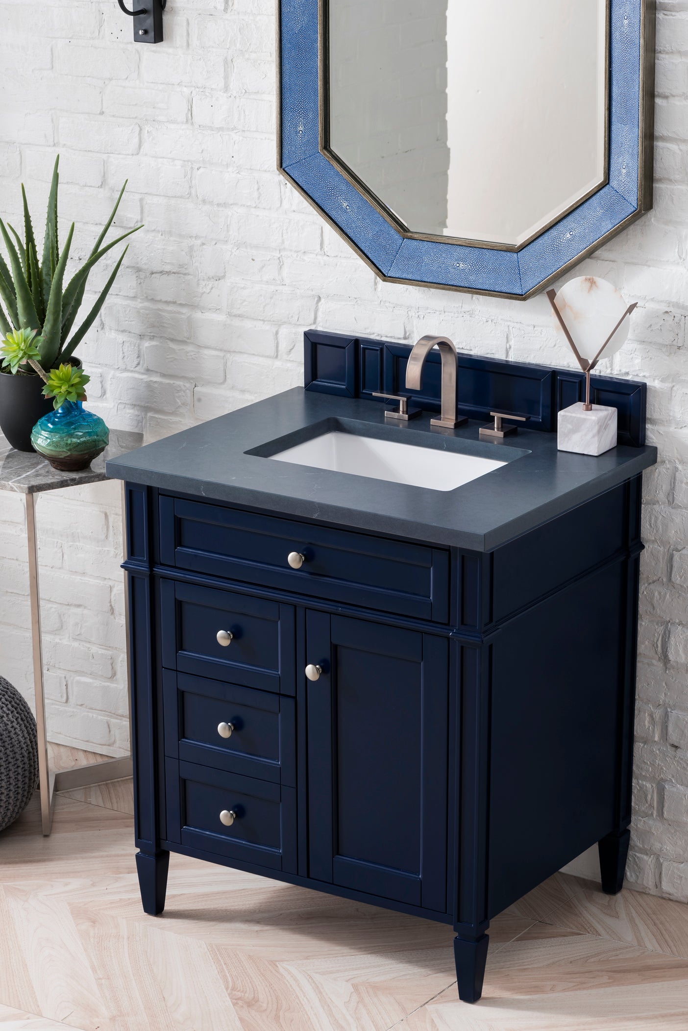 James Martin Brittany 30" Single Vanity with 3 CM Countertop