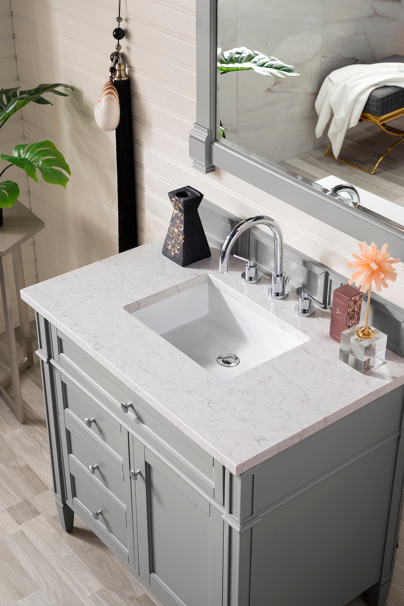 James Martin Brittany 36" Single Vanity with 3 Countertop