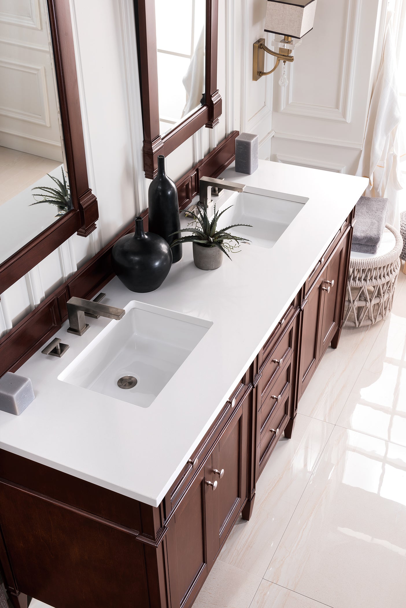 James Martin Brittany 72" Double Vanity with 3 CM Countertop