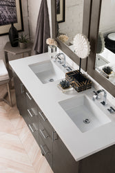 James Martin Metropolitan 60" Double Vanity with 3 CM Countertop - Luxe Bathroom Vanities