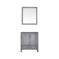 Lexora Collection Jacques 30 inch Bath Vanity and 28 inch Mirror - Luxe Bathroom Vanities