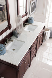 James Martin Brittany 72" Double Vanity with 3 CM Countertop & FreePower Wireless Charger