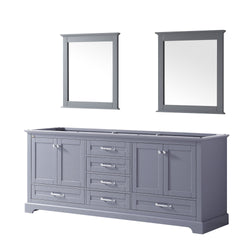 Lexora Collection Dukes 80 inch Double Bath Vanity and 30 inch Mirrors - Luxe Bathroom Vanities