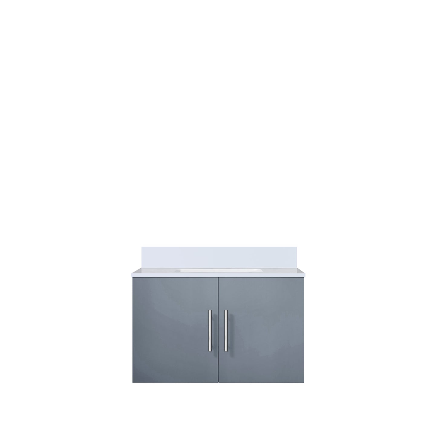 Lexora Collection Geneva 30 inch Bath Vanity and White Quartz Top - Luxe Bathroom Vanities