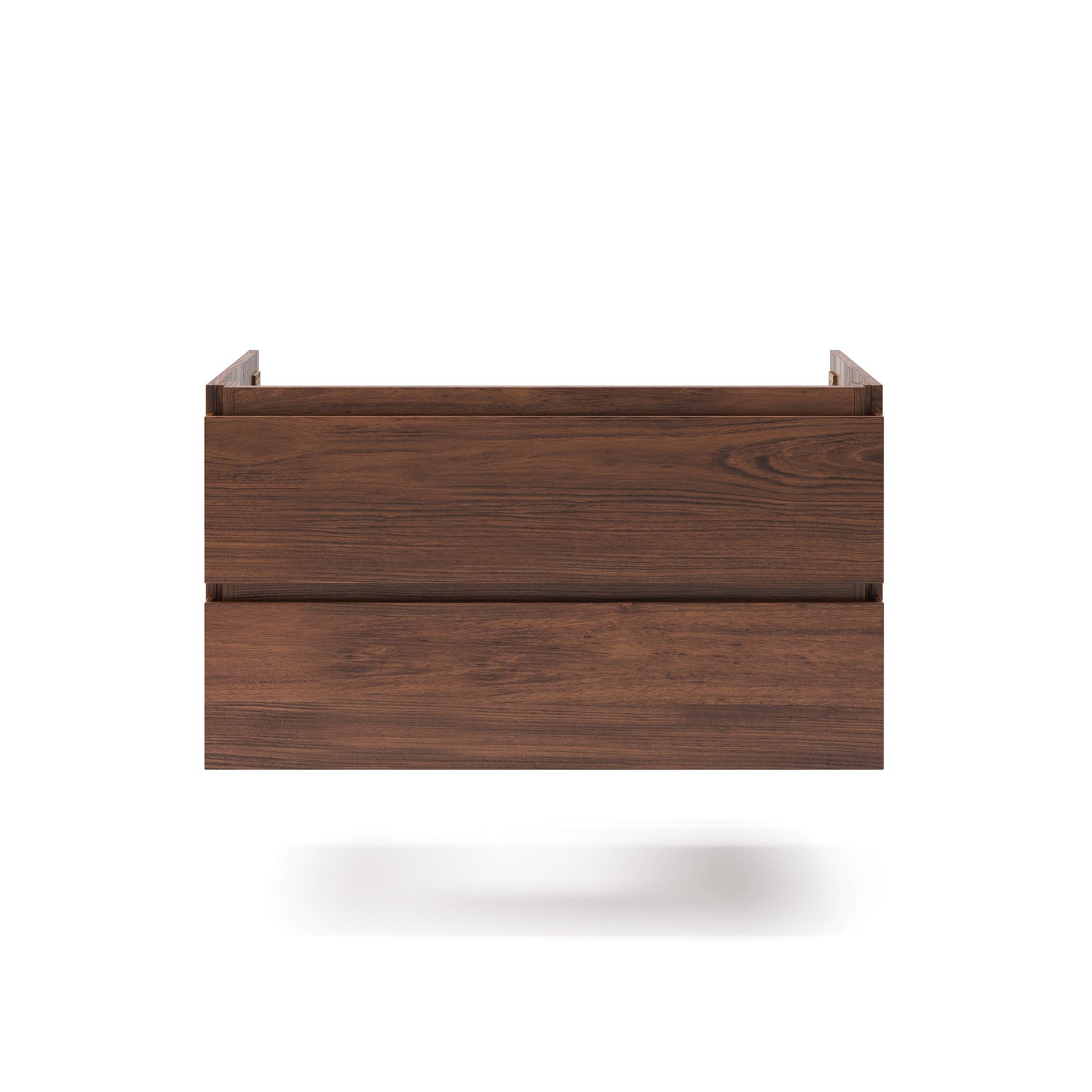 Fresca Formosa Warm Walnut Wall Hung Modern Bathroom Cabinet with Top & Sink