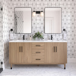 Fresca Sawyer Freestanding Bathroom Cabinet with Top & Sinks