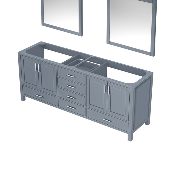 Lexora Collection Jacques 80 inch Double Bath Vanity and 30 inch Mirrors - Luxe Bathroom Vanities
