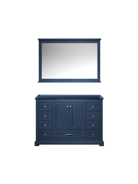 Lexora Collection Dukes 48 inch Single Bath Vanity and 46 inch Mirror - Luxe Bathroom Vanities